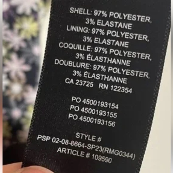 NWT Aritzia Sunday Best ‘Shimmer’ Satin Dress in Black/Lilac Bloom Floral. - Picture 10 of 10